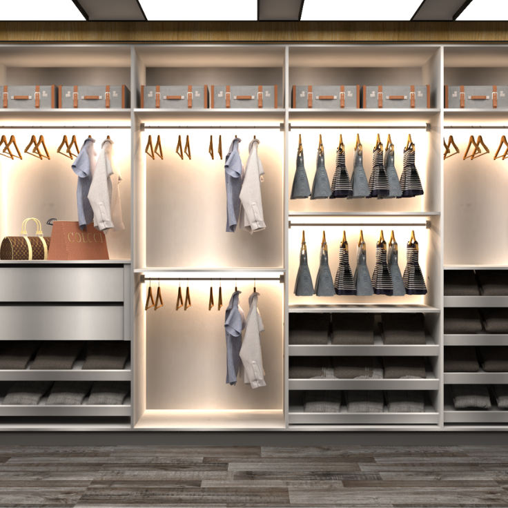 Luxury modular wardrobe design for villa project in Noida by DhomeMantra